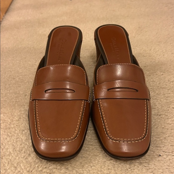 Cole Haan Shoes - Cole Haan Women's Tan Leather Mules